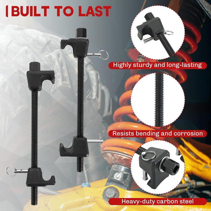 weyleity Macpherson Strut Spring Compressor Tool Kit | Heavy Duty Dual Coil Spring Compressor with Locking Pins, 13/16” Socket 1/2" Drive, 11.5" Range, Set of 2 for Suspension Work - Image 4